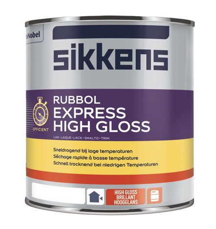 Rubbol Express High Gloss Lak wit/W05 1 liter - Bouwmaat
