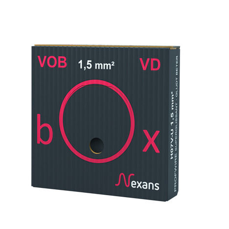 Italiaans stroom grijs Nexans Profwire VDbox Installatiedraad 1,5 mm² zwart 100 m - Bouwmaat